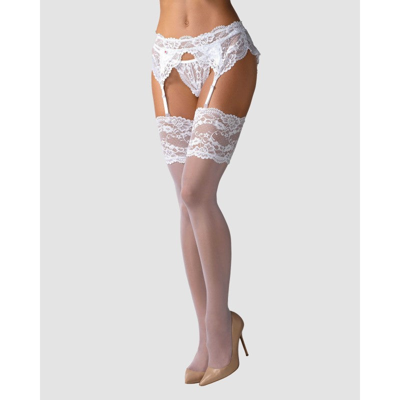 Bas Blancs Dentelle Obsessive
