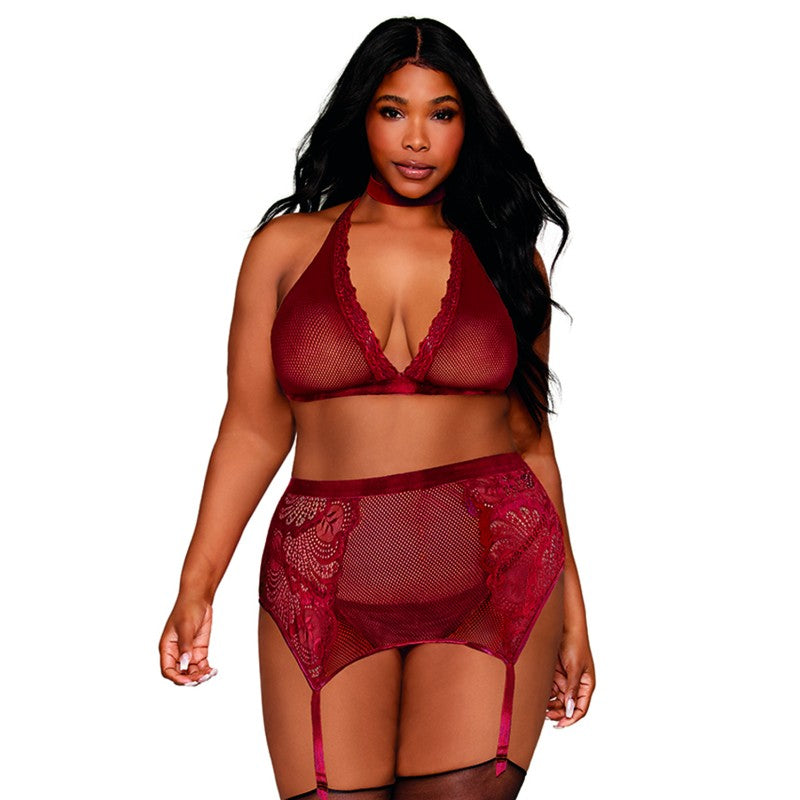 Ensemble 4 pièces grande taille soutien gorge