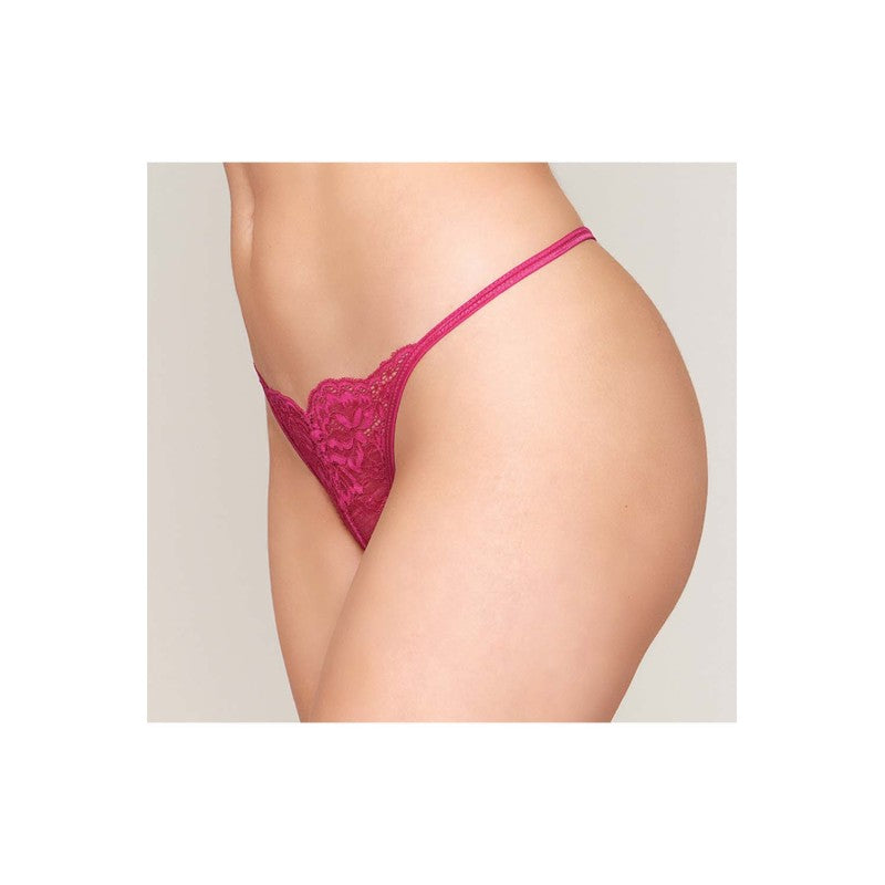 String ficelle rouge avec chaine strass