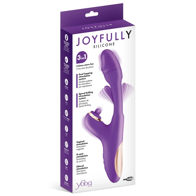 Vibromasseur rabbit 3-en-1 Joyfully violet intense