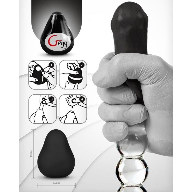 Masturbateur Texturé G-Egg Noir G-Vibe - Plaisir Intense