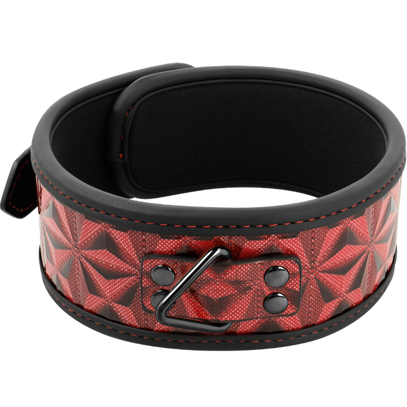 Collier en cuir végan rouge Begme