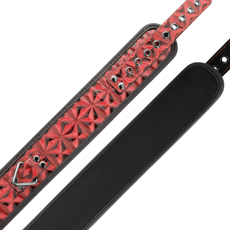 Collier en cuir végan rouge Begme