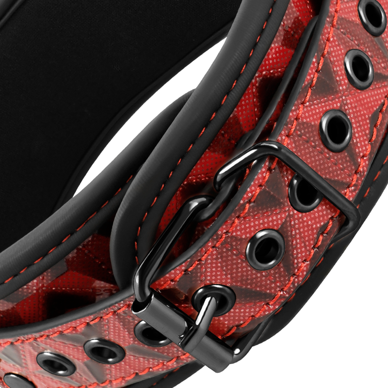 Collier en cuir végan rouge Begme