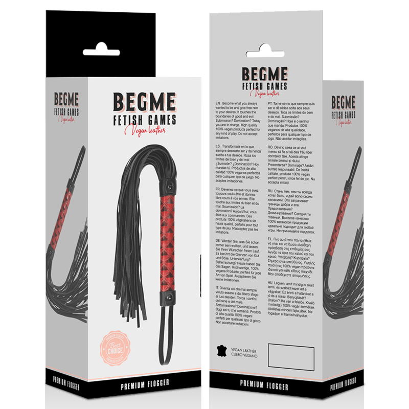 Flogger en cuir végan édition rouge BEGME