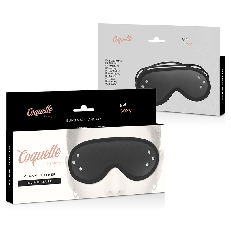 Masque BDSM en Cuir Végan - Coquette Chic Desire Fantasy