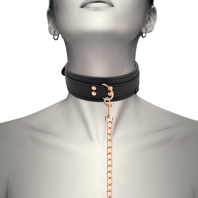 Collier fantaisie en cuir végétalien avec bracelet
