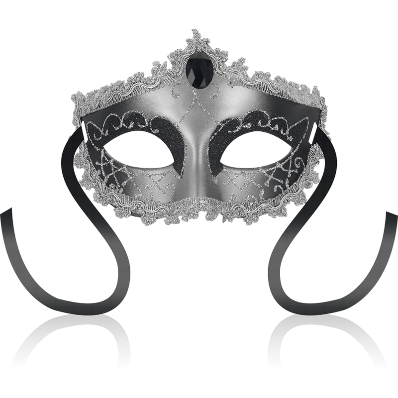 Masque vénitien gris en relief