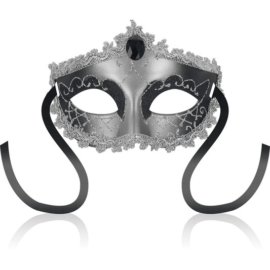 Masque vénitien gris en relief