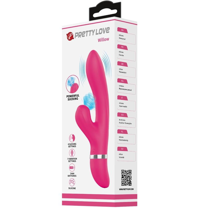 Vibromasseur et Ventouse Pretty Love Willow Rabbit