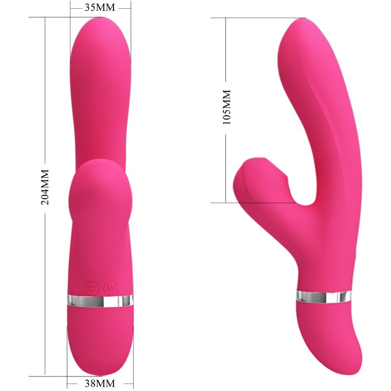 Vibromasseur et Ventouse Pretty Love Willow Rabbit