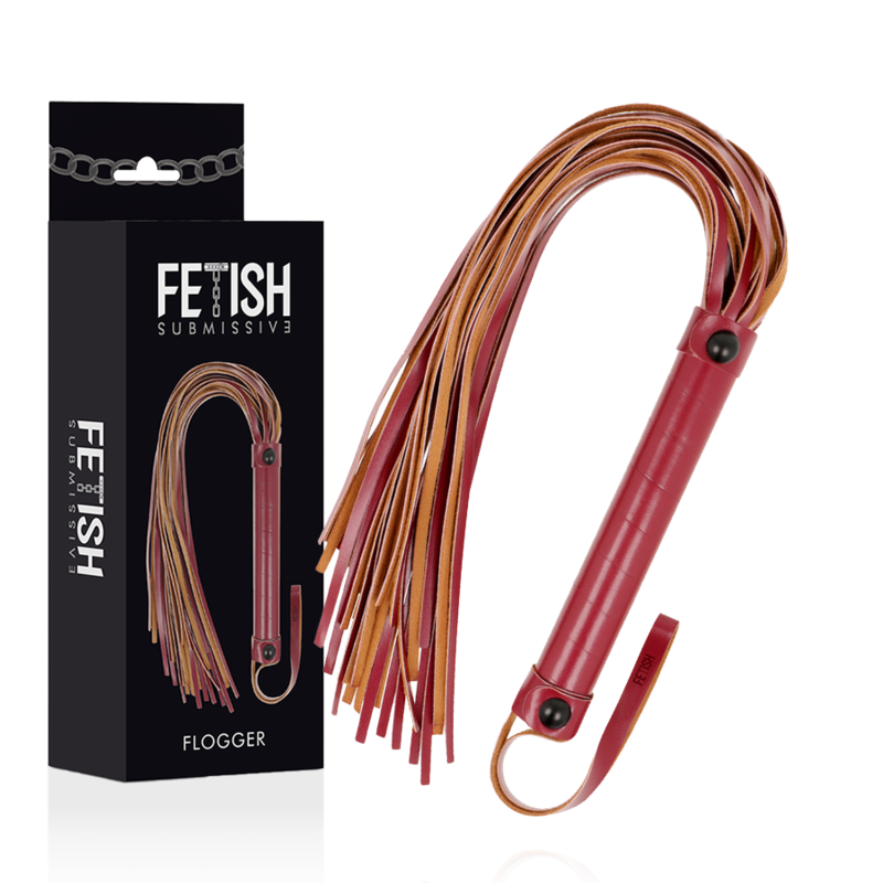 Fouet en Cuir Végétalien FETISH SUBMISSIVE