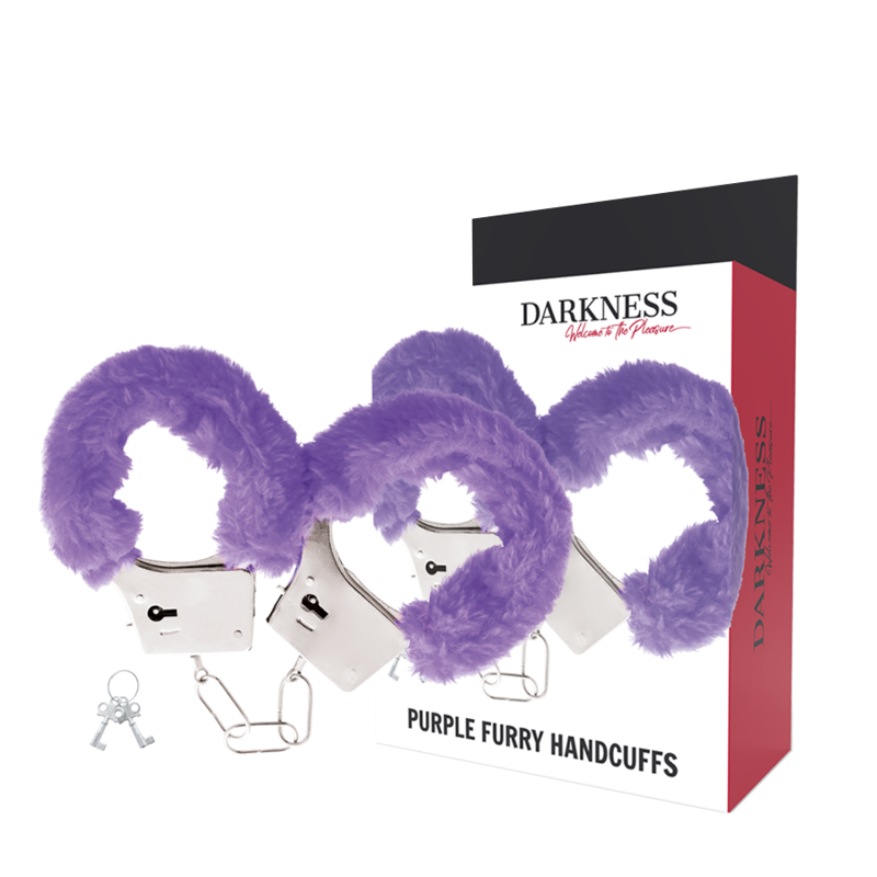 Menottes Pleasure Furry Violet Darkness