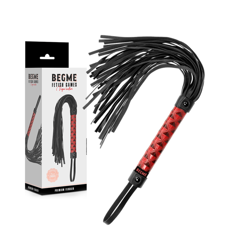 Flogger en cuir végan édition rouge BEGME