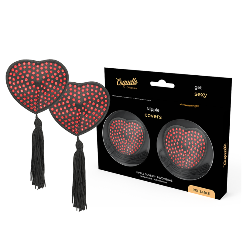 Cache-Tétons Coquette Chic Désir - Rouge / Noir