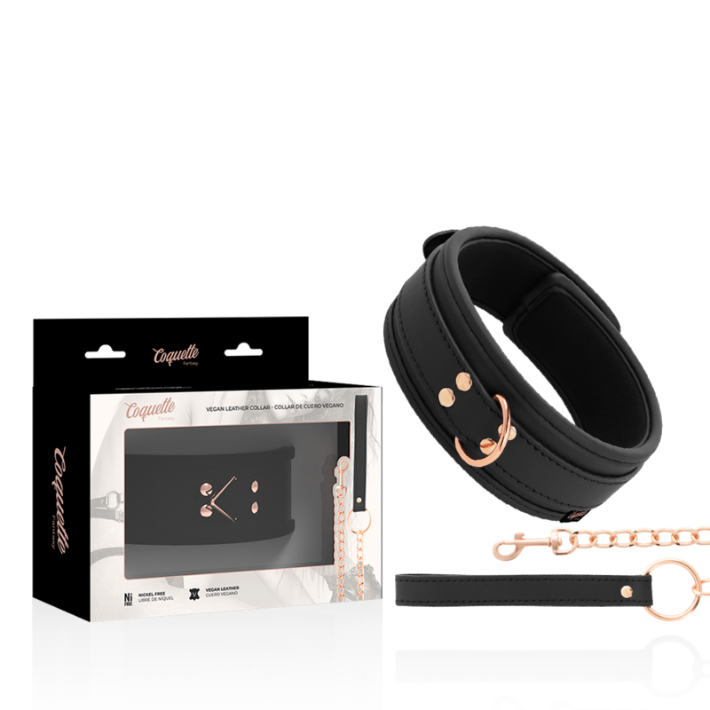 Collier fantaisie en cuir végétalien avec bracelet