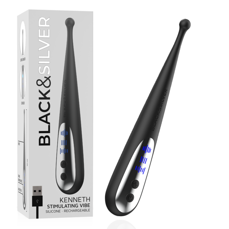 Kenneth Black&Silver - Vibromasseur puissant