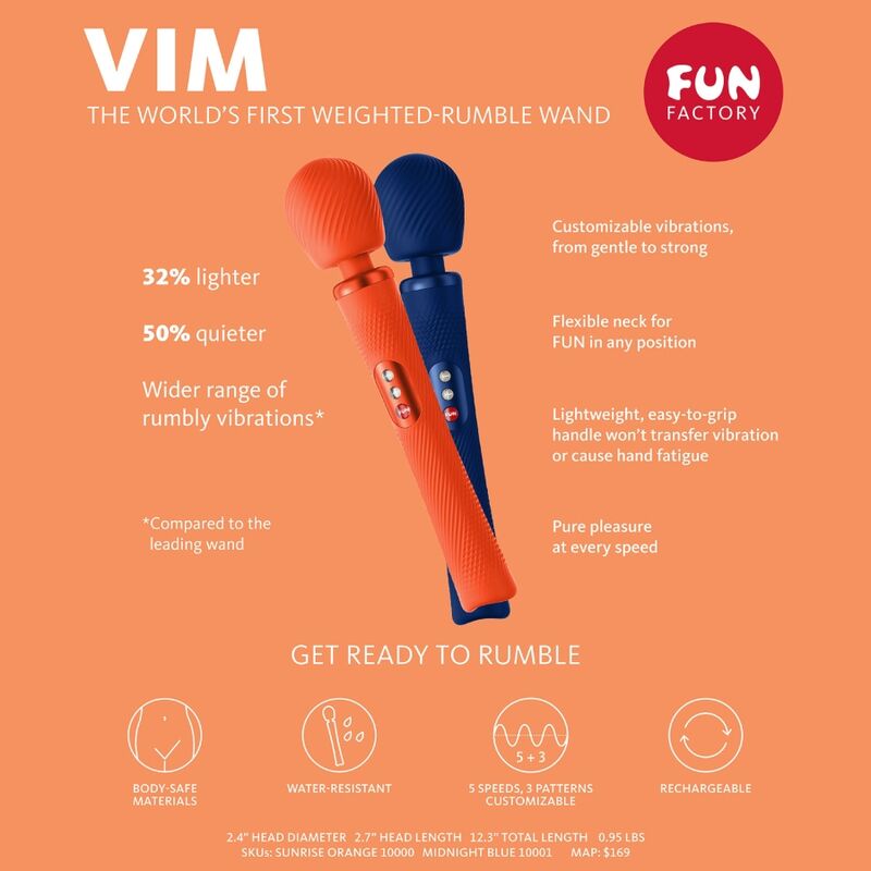 VIM Baguette Rumble Vibrante Rechargeable - Fun Factory