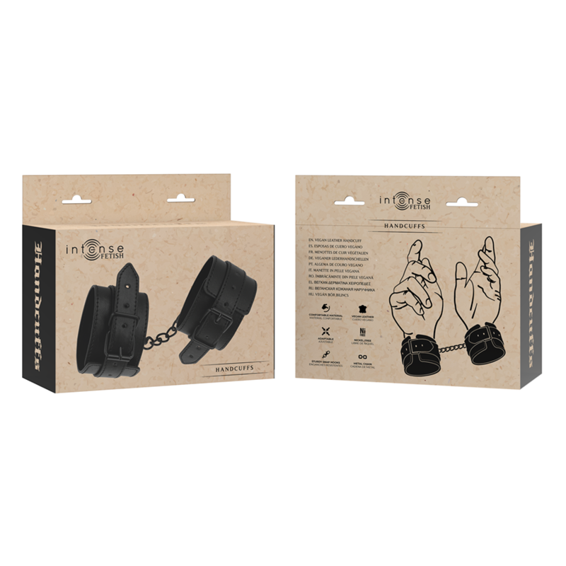 Menottes en Cuir Végétalien Intense Fetish