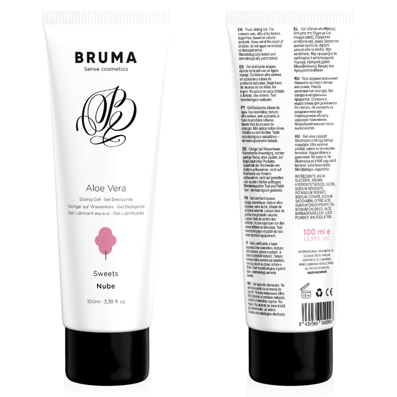 Gel Glissant Aloe Vera Saveur Bonbons Bruma 100 ml