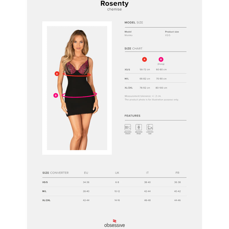 Chemise Noire Rosenty et String