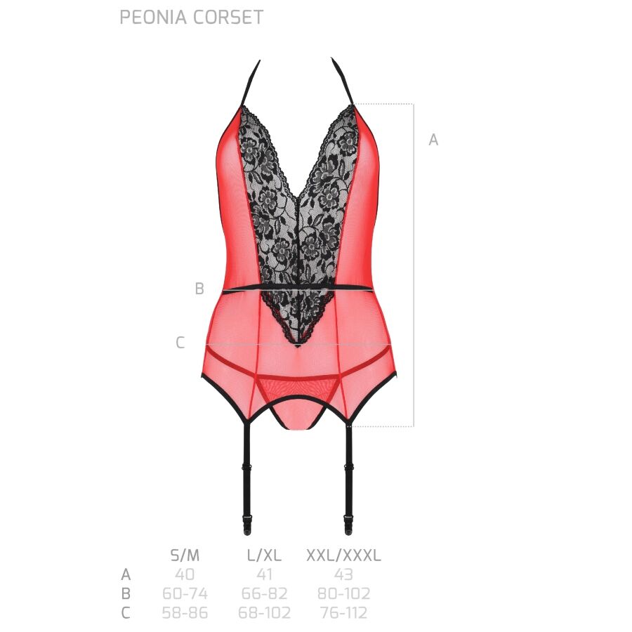 Corset Peonia Passion Rouge