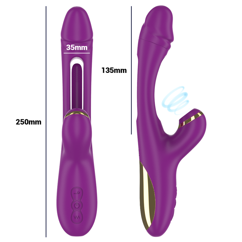 Vibromasseur Ateneo - Langue Oscillante et Succion Violet