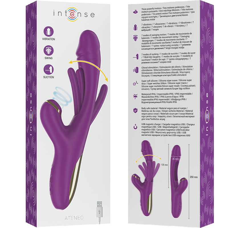 Vibromasseur Ateneo - Langue Oscillante et Succion Violet