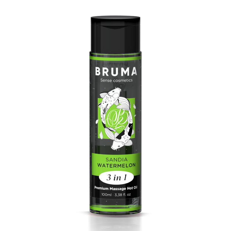 Huile de Massage BRUMA - Effet Chaleur Saveur Pastèque 3 en 1 - 100 ml
