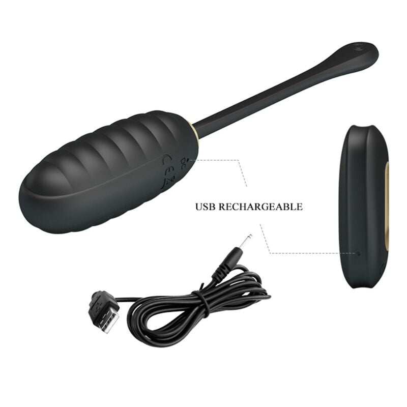 Œuf vibrant Doreen rechargeable noir Pretty Love