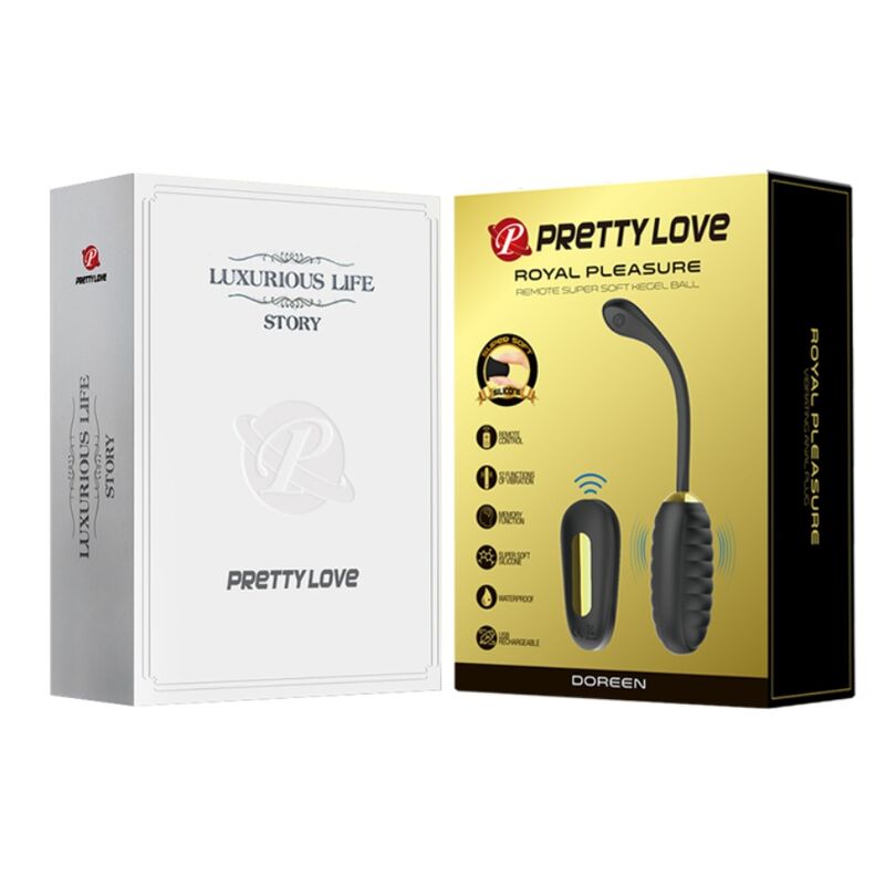 Œuf vibrant Doreen rechargeable noir Pretty Love