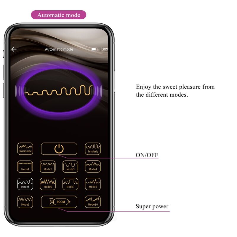 Œuf Vibrant Nymphe Contrôlé par Application