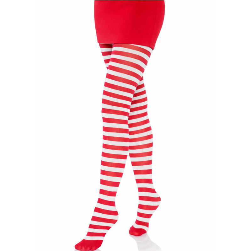 Collants Rayures Blans & Rouge