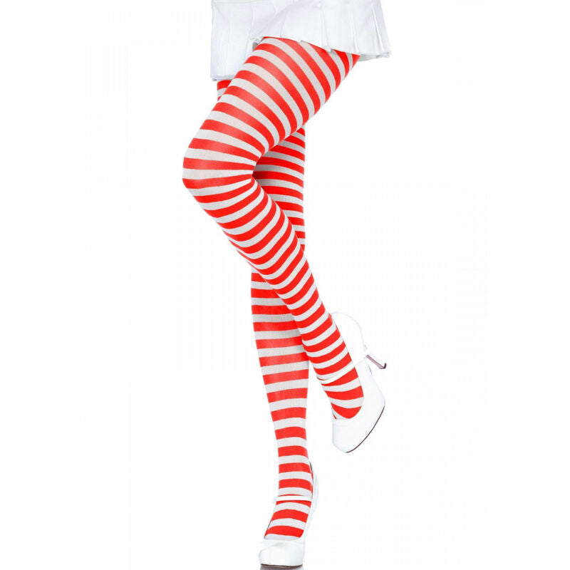 Collants Rayures Blans & Rouge