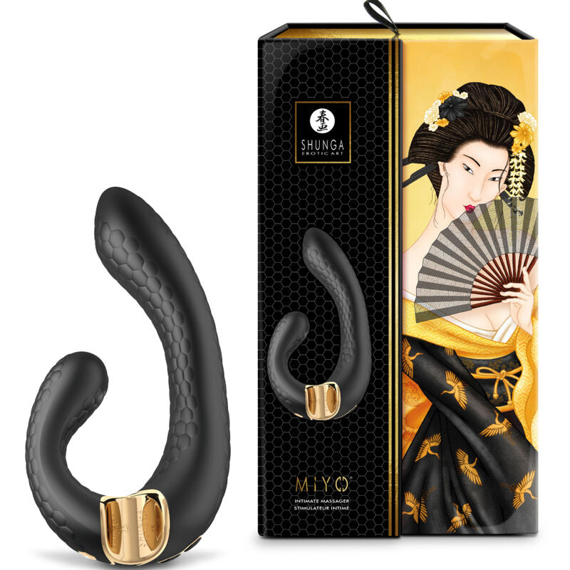 Masseur intime Miyo Noir Shunga - Double Plaisir