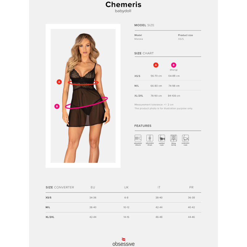 Ensemble Cheméris Babydoll & Thong Obsessive