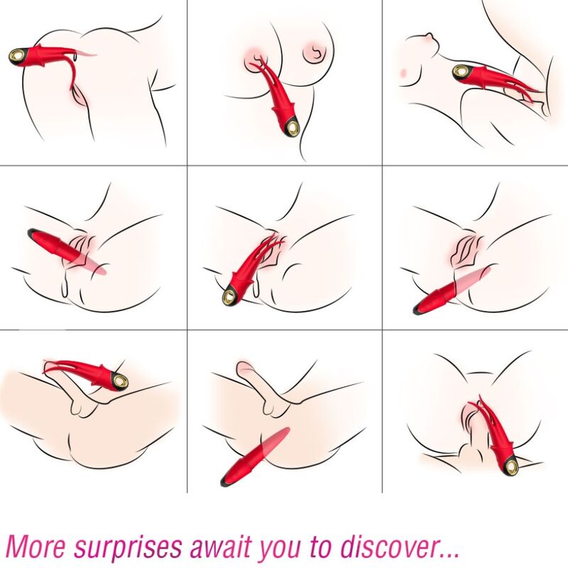 Vibromasseur Double Tête Armony - Rouge