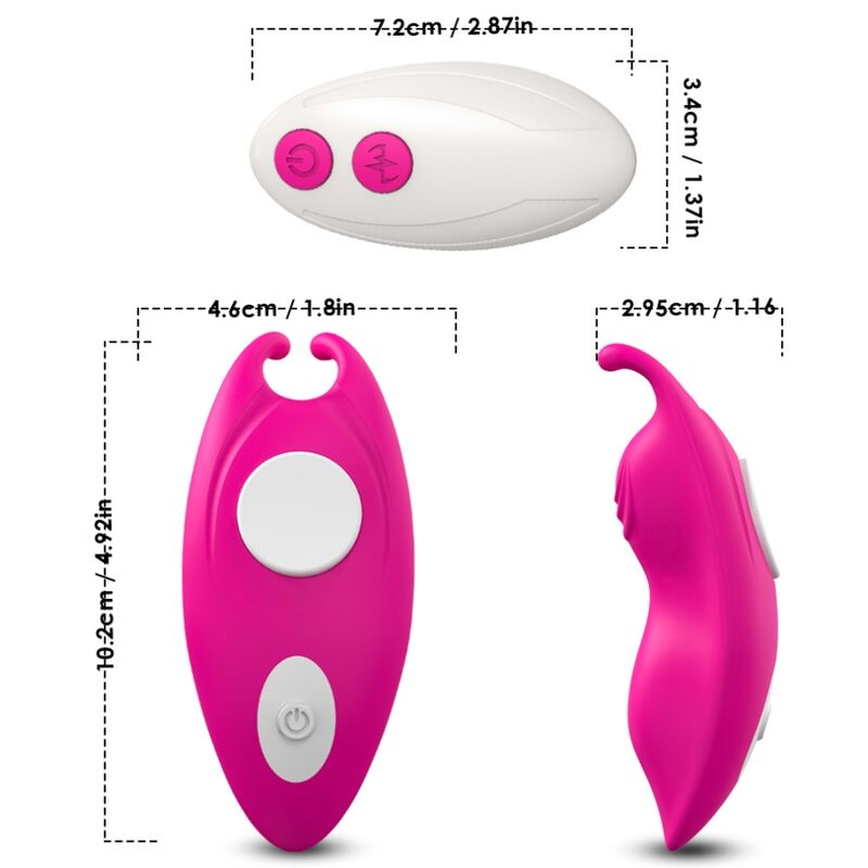 Culotte vibrante Honeybee G-Spot télécommande fuchsia