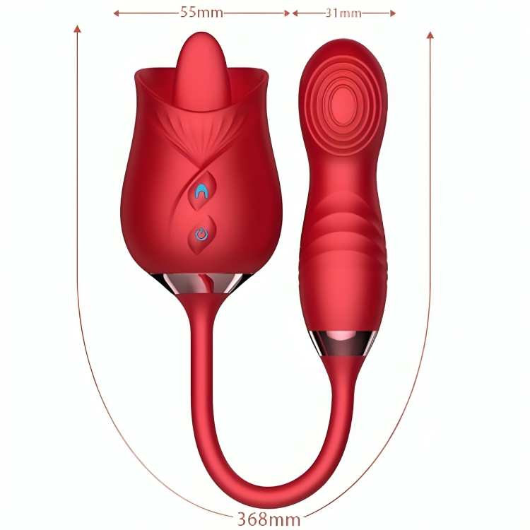 Vibromasseur Delight Flower & Bumping Rouge Armonie