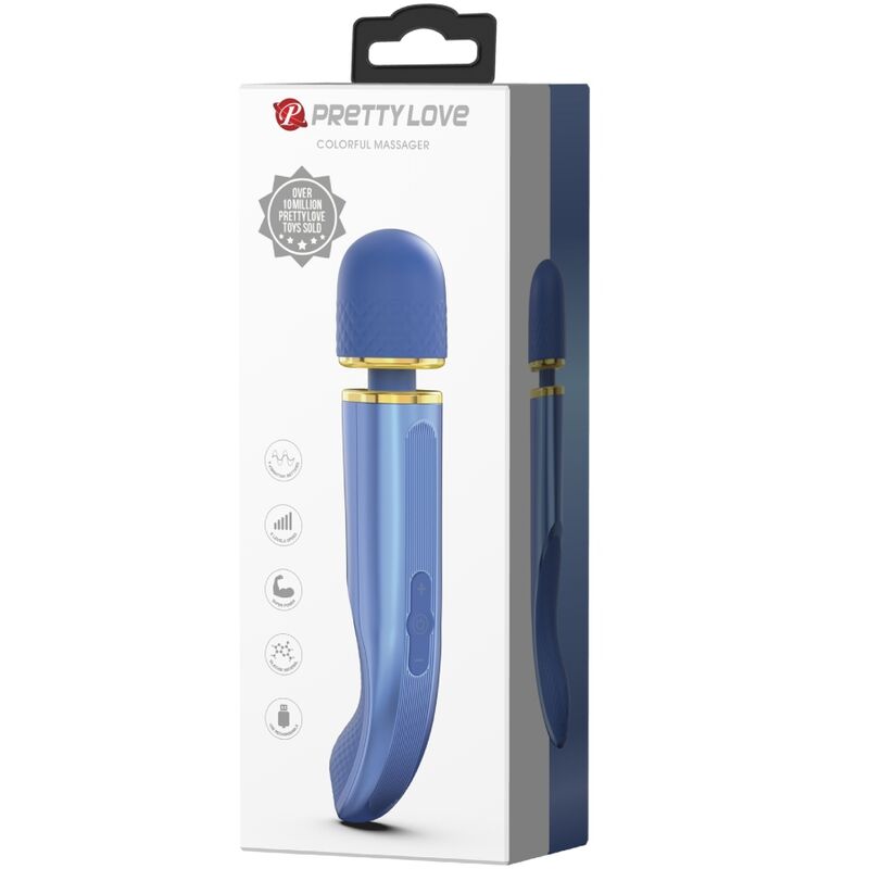 Masseur 7 Modes de Vibration Bleu Pretty Love