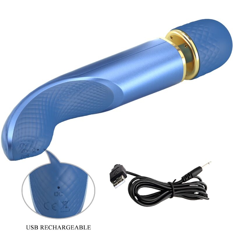 Masseur 7 Modes de Vibration Bleu Pretty Love