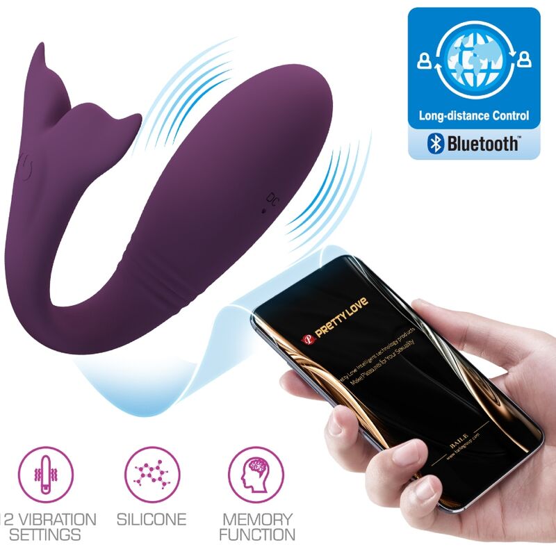 Télécommande Jayleen Vibrator App violet Pretty Love