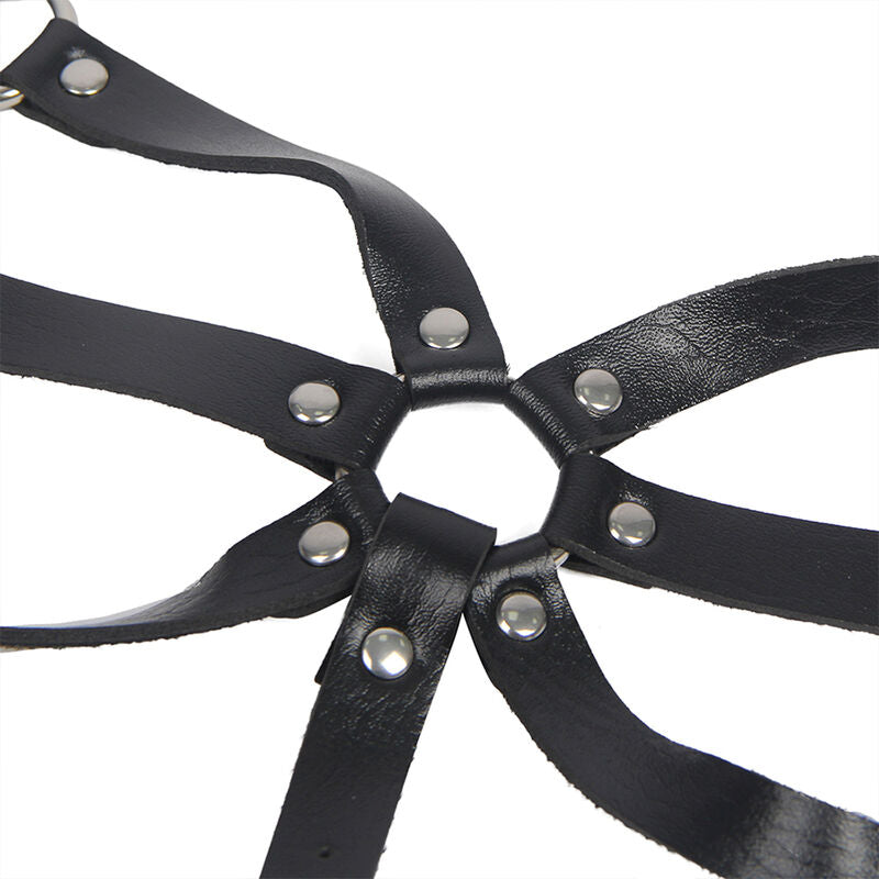 Harnais Corps en Cuir Noir