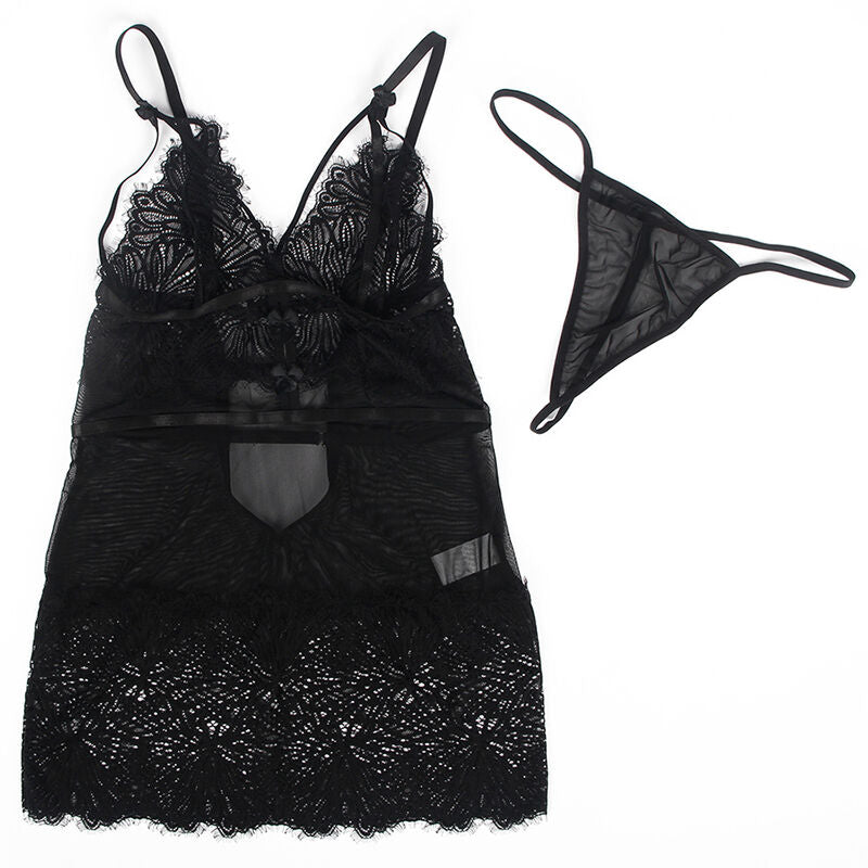 Babydoll Noir Bretelles Réglables