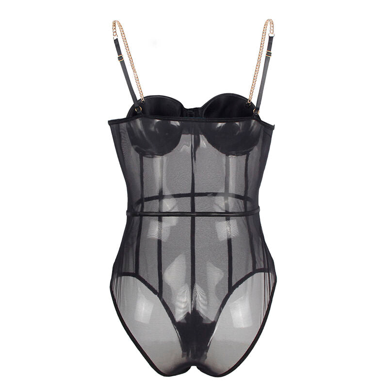 Body Bretelles Chaîne Noir Subblime