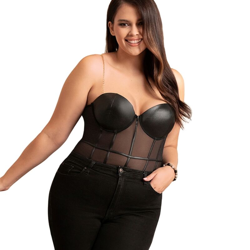 Body Bretelles Chaîne Noir Subblime