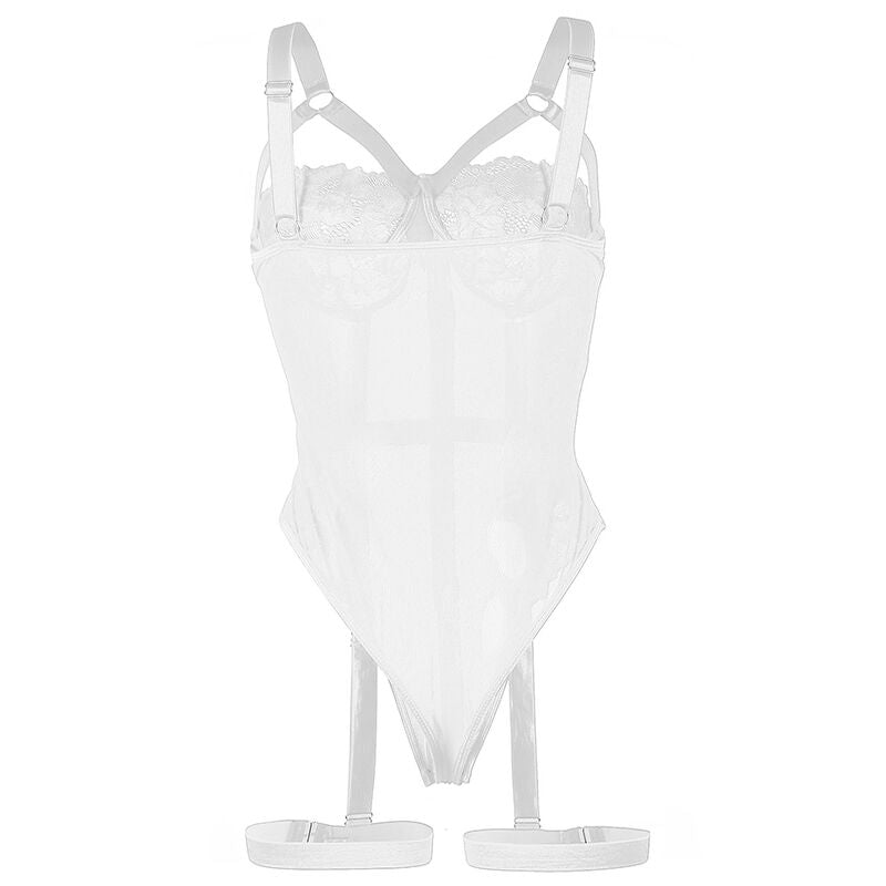 Teddy Sexy Blanc avec Jarretière