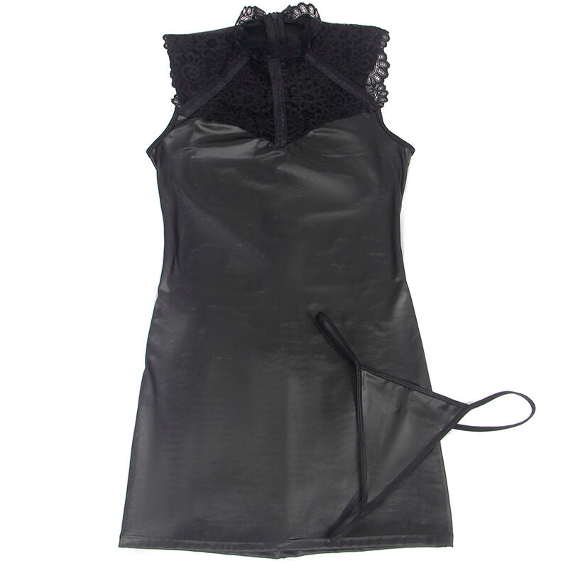 Robe Sexy en Simili-Cuir et Dentelle de Subblime