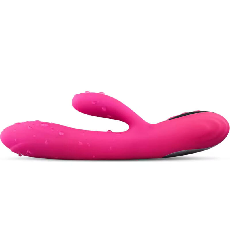 Vibromasseur flexible effet chaleur fuchsia