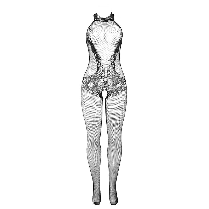 Bodystocking résille et dentelle noir sexy